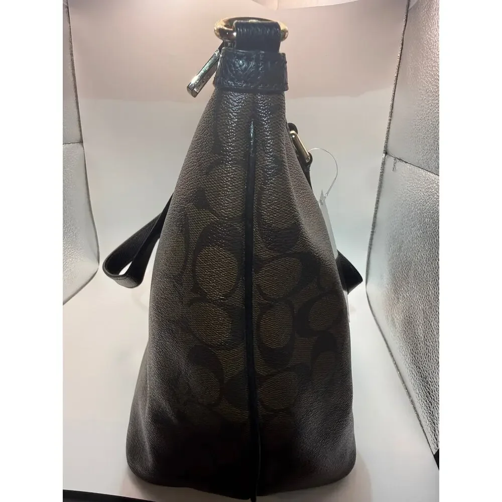 Coach Signature Tote – Brown/Black with Gold Hardware